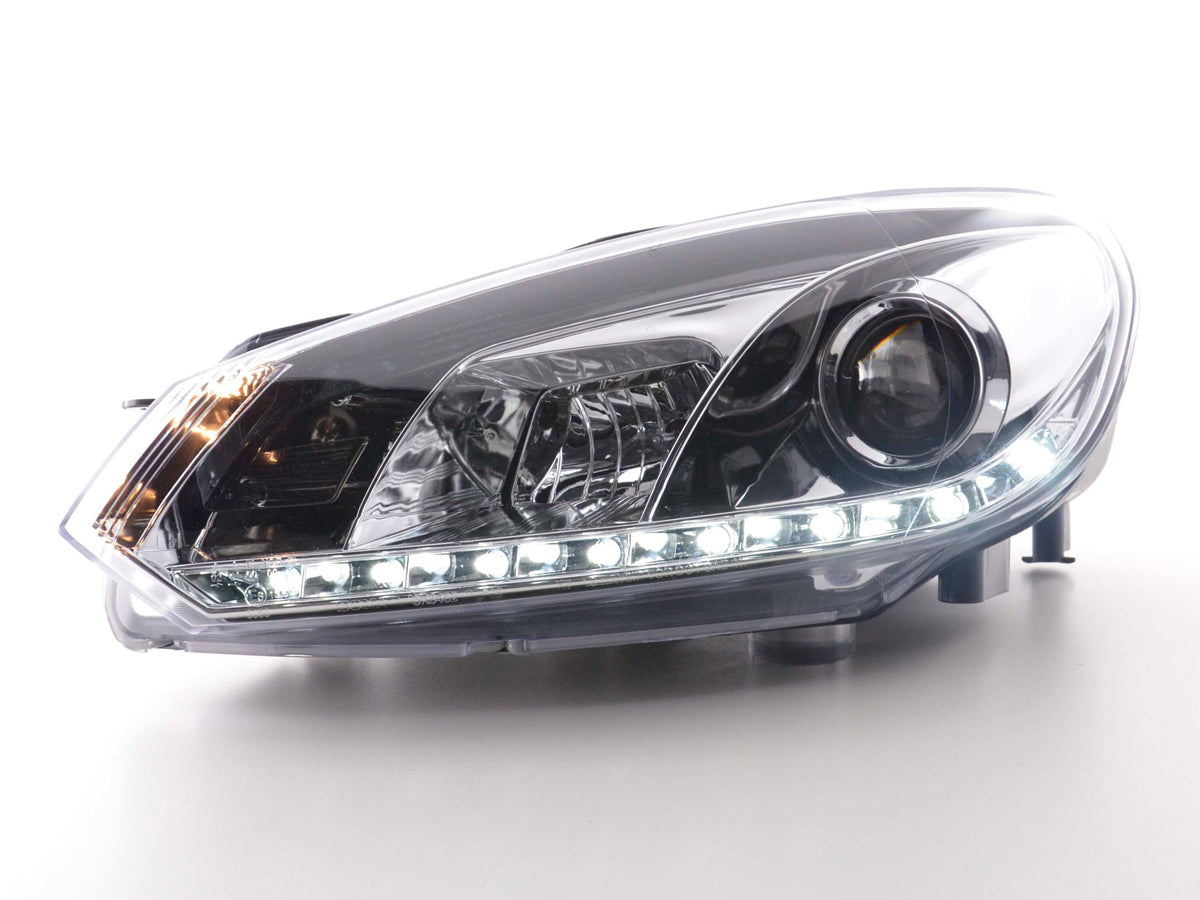 Scheinwerfer Set Daylight LED Tagfahrlicht VW Passat Typ 3B 97-00 chrom Scheinwerfer Set Daylight LED Tagfahrlicht VW Passat Typ 3B 97-00 chrom